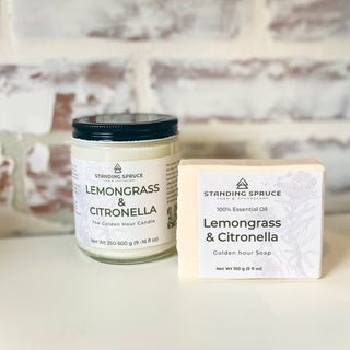 Lemongrass & Citronella soap & candle bundle